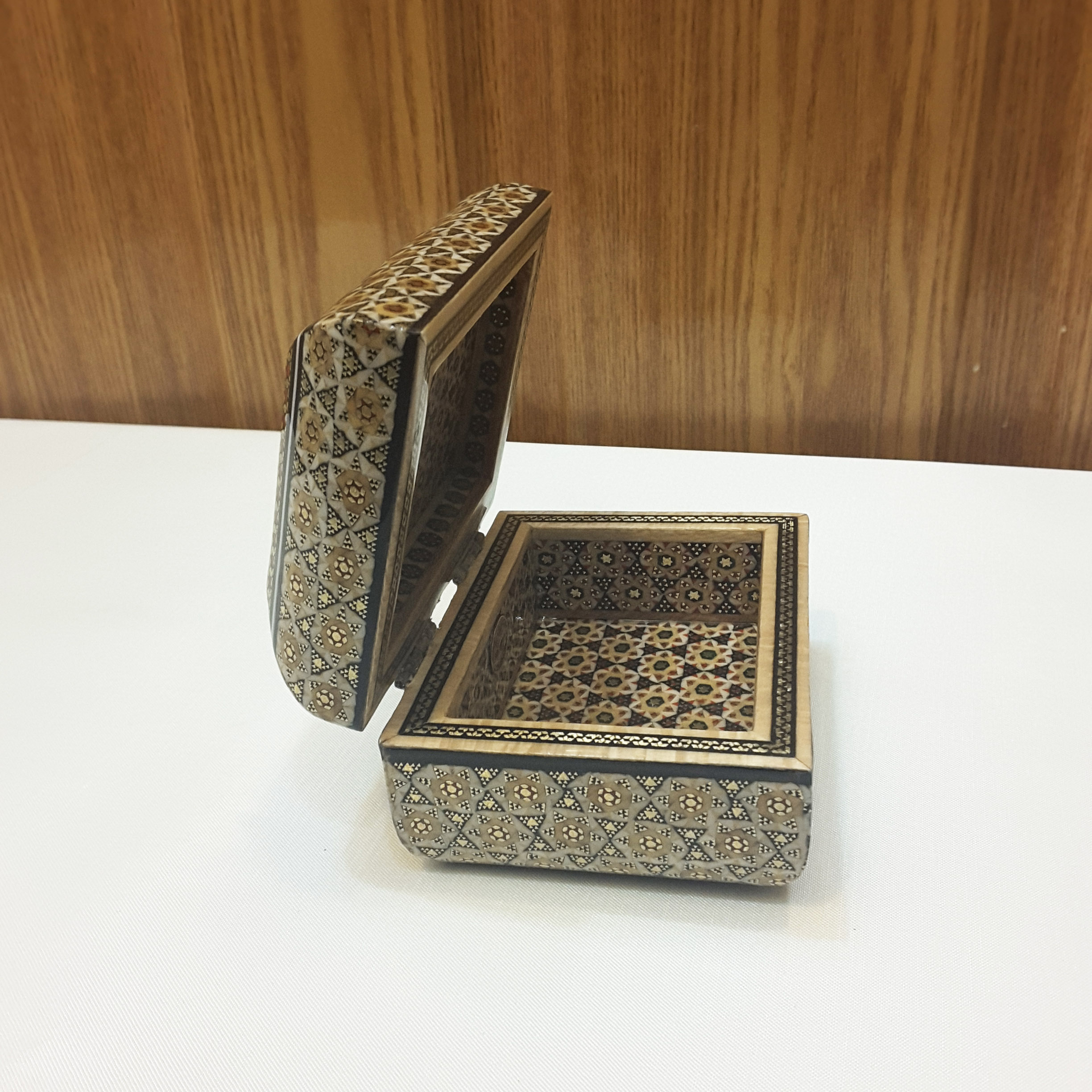 Persian inlaying handmade Jewelry box all Khatam with Eslimy